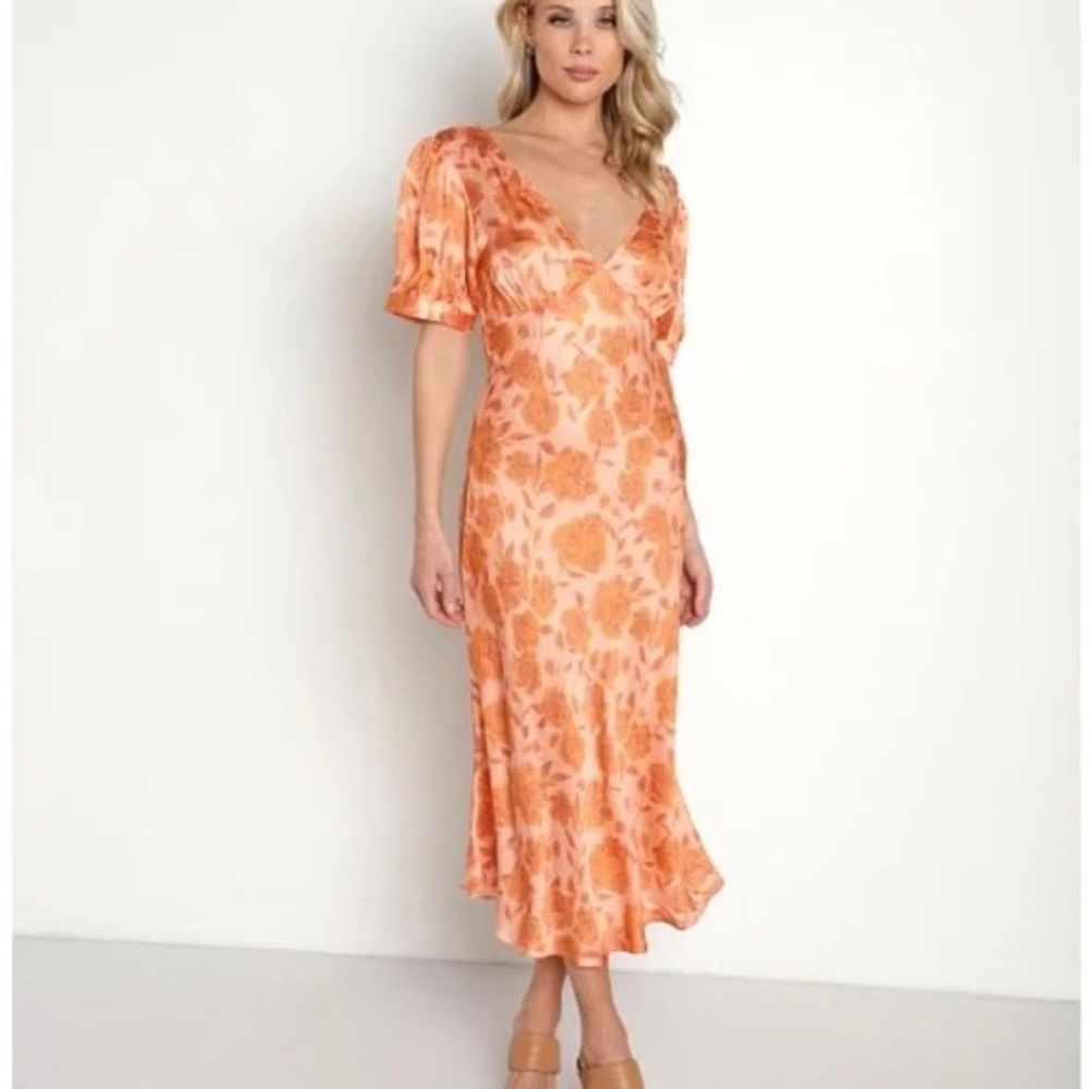 Jen’s Pirate Booty Daisy Circle Floral Slip Dress Clay Peach XS